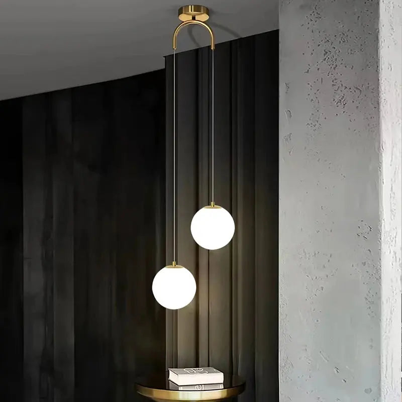 Modern Nordic Glass Globe Pendant Light – Luna Design