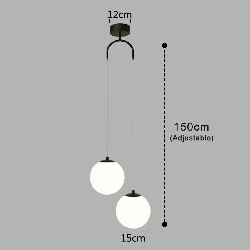 Modern Nordic Glass Globe Pendant Light – Luna Design
