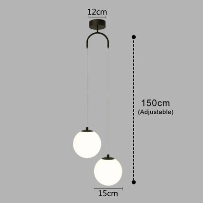 Modern Nordic Glass Globe Pendant Light – Luna Design