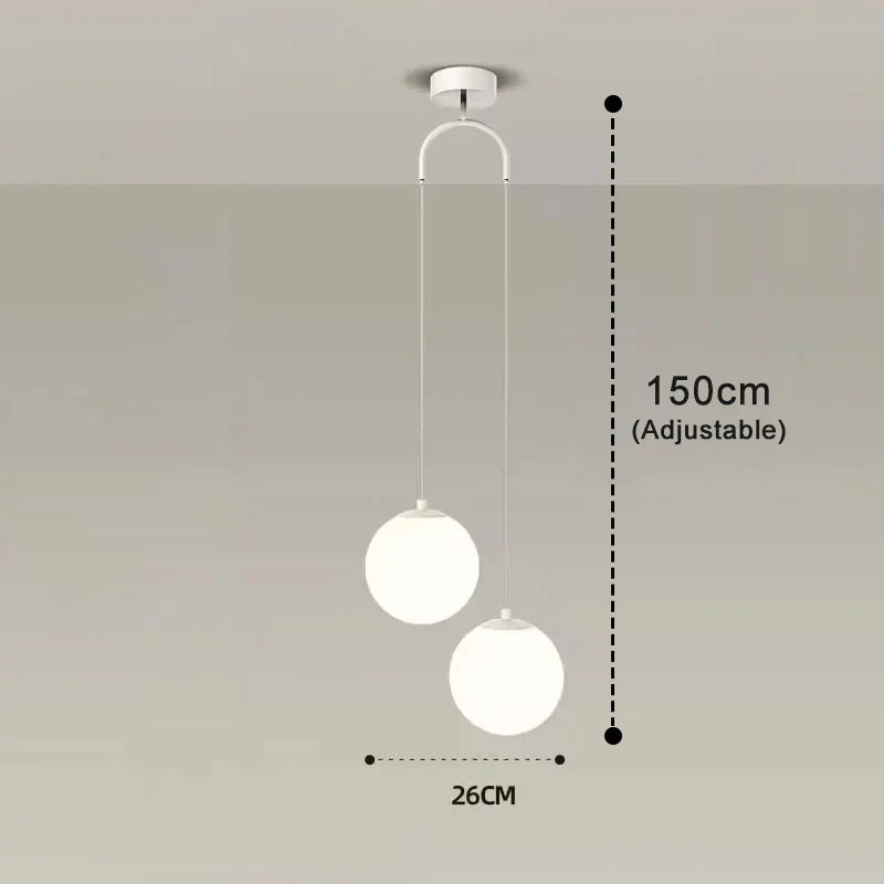 Modern Nordic Glass Globe Pendant Light – Luna Design
