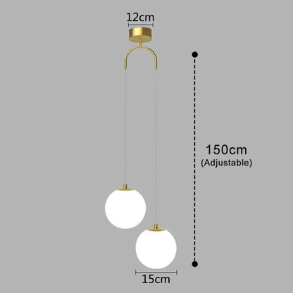 Modern Nordic Glass Globe Pendant Light – Luna Design