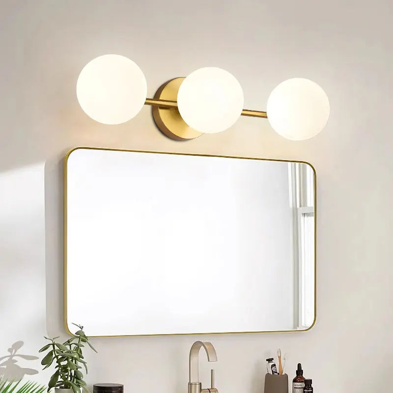 Modern Nordic Triple Glass Globe Sconce Wall Light