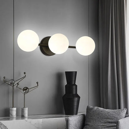 Modern Nordic Triple Glass Globe Sconce Wall Light