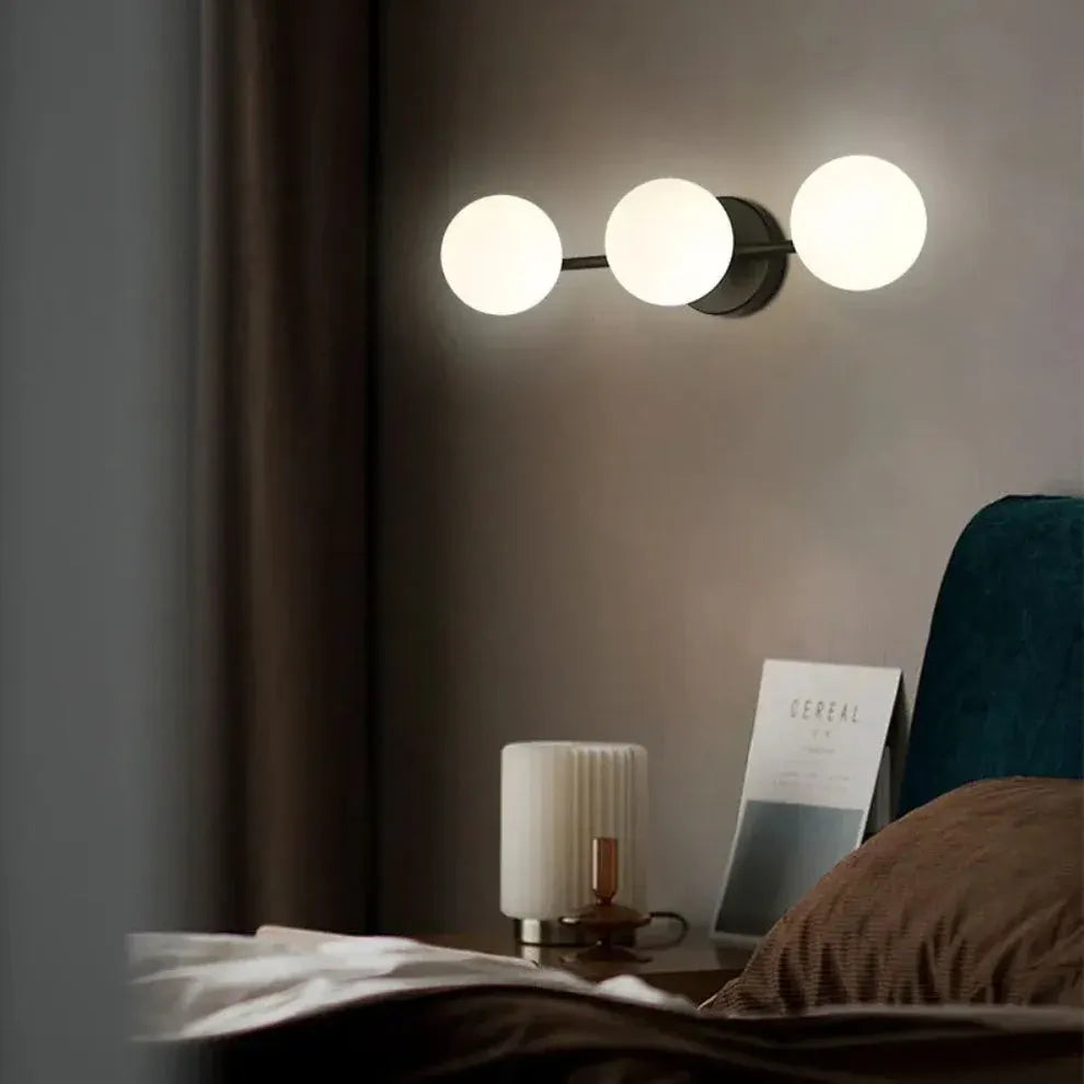 Modern Nordic Triple Glass Globe Sconce Wall Light