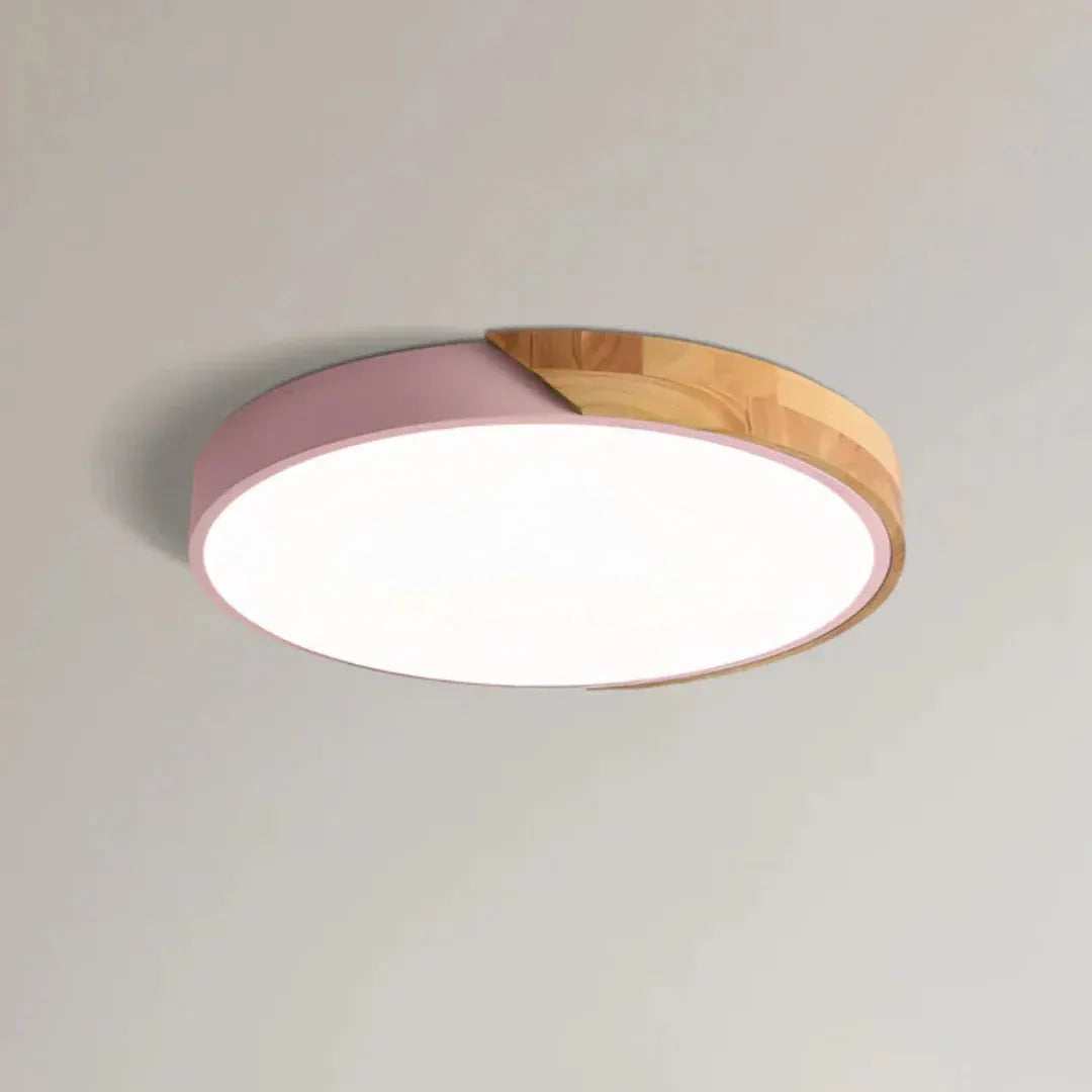 Modern Nordic Wooden LED Ceiling Light Fixture