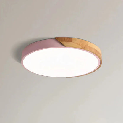 Modern Nordic Wooden LED Ceiling Light Fixture