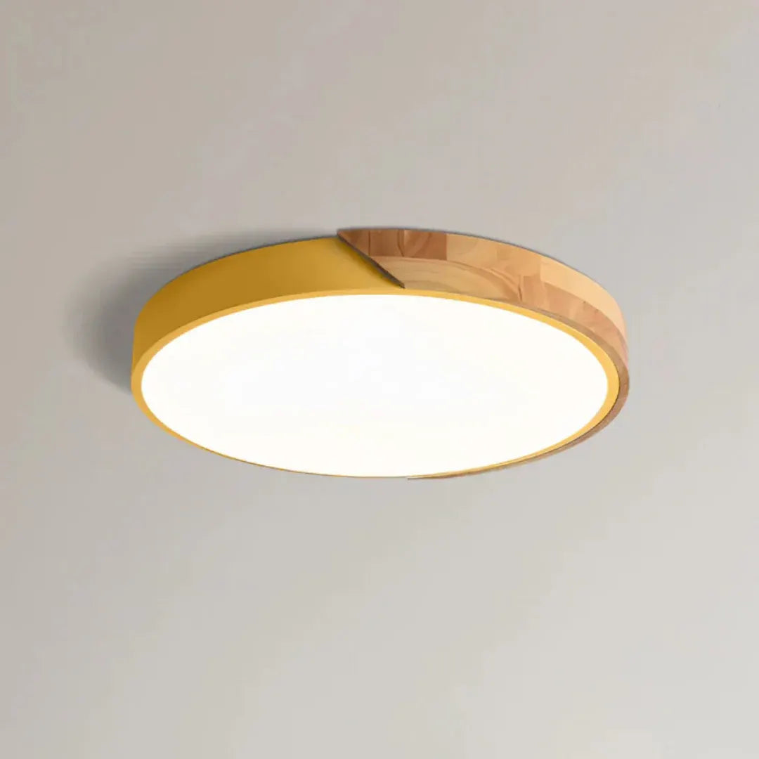 Modern Nordic Wooden LED Ceiling Light Fixture