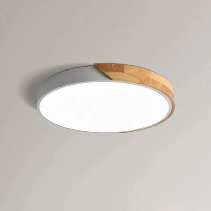 Modern Nordic Wooden LED Ceiling Light Fixture