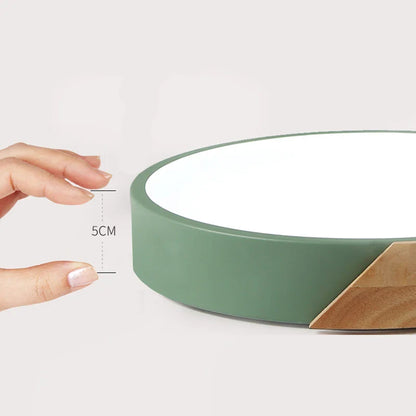 Modern Nordic Wooden LED Ceiling Light Fixture
