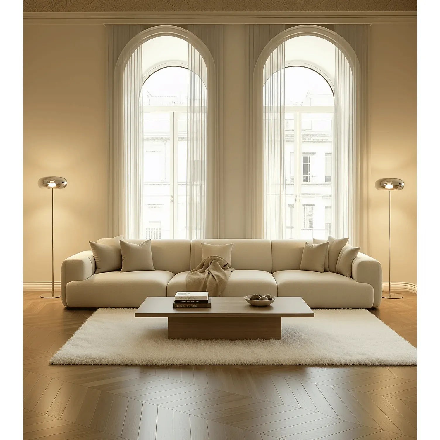 Modern Remote-Controlled Floor Lamp for Living Room