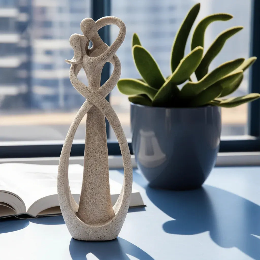 Modern Resin Couple Figurine Abstract Sculpture for Home Decor