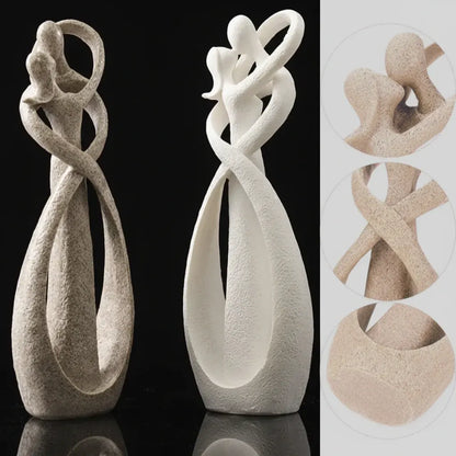 Modern Resin Couple Figurine Abstract Sculpture for Home Decor