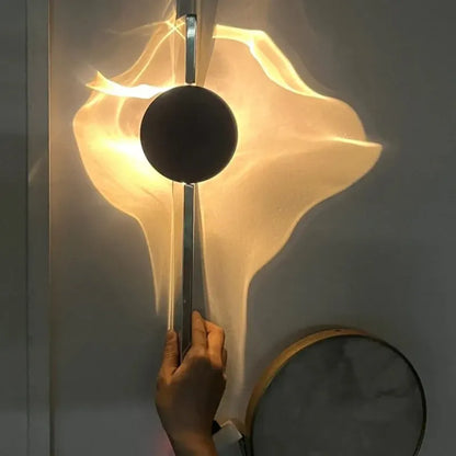 Modern Ripple Design Adjustable LED Metal Wall Sconce Light