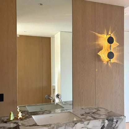 Modern Ripple Design Adjustable LED Metal Wall Sconce Light