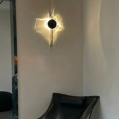 Modern Ripple Design Adjustable LED Metal Wall Sconce Light