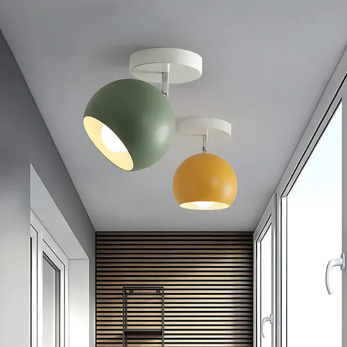 Modern Round Aluminum Ceiling Lamp | Nordic Macaron-Style Fixture