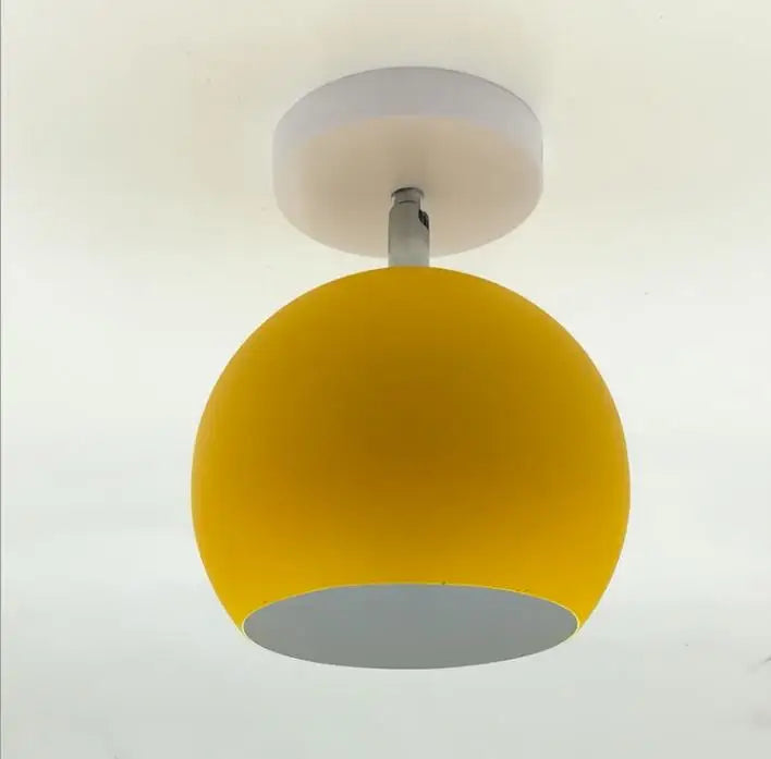 Modern Round Aluminum Ceiling Lamp | Nordic Macaron-Style Fixture