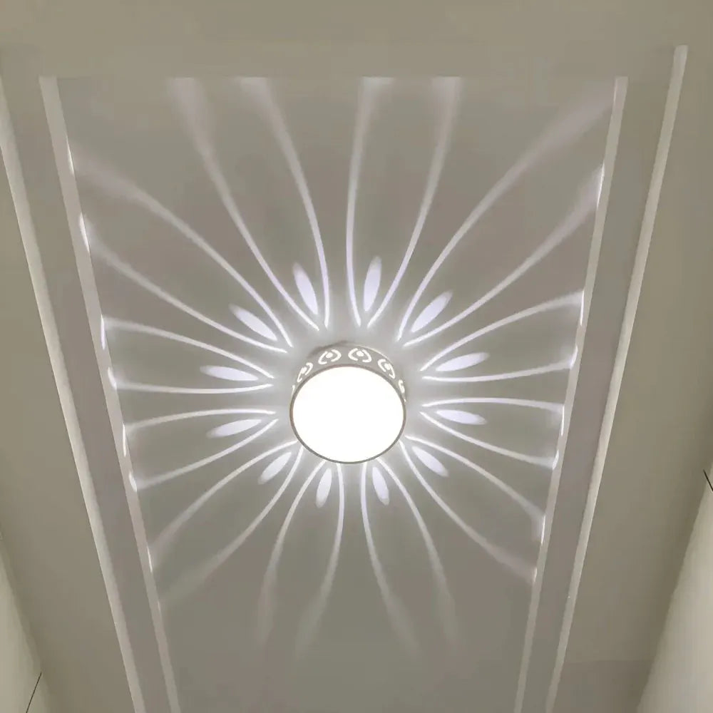 Modern Round Crystal LED Flush Mount Fixture for Hallway Ceiling