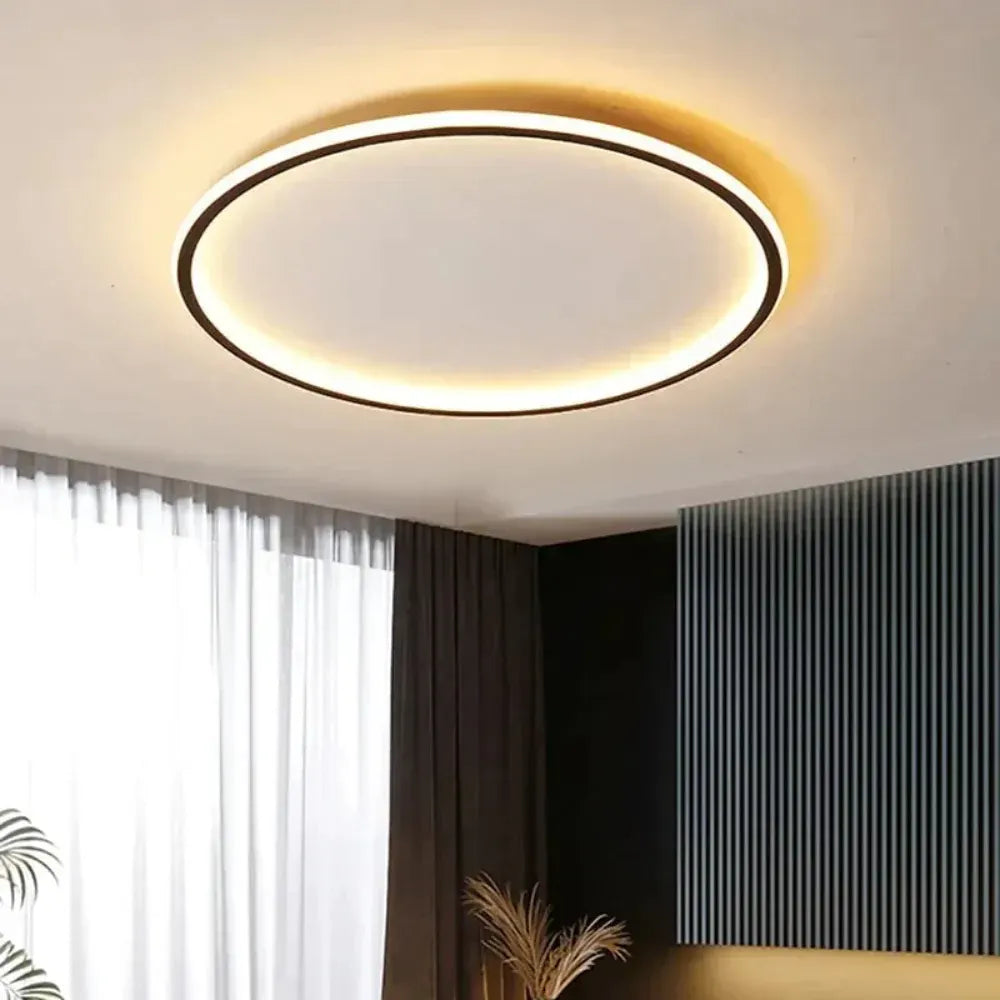 Modern Round LED Ceiling Light Fixture, Warm White