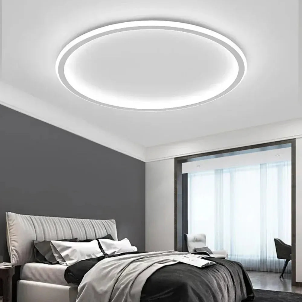Modern Round LED Ceiling Light Fixture, Warm White