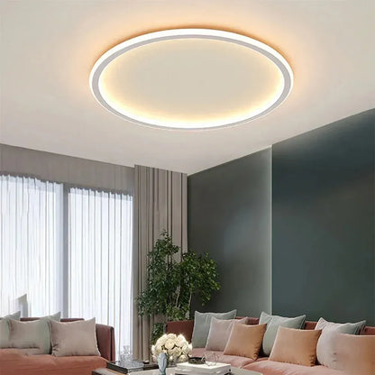 Modern Round LED Ceiling Light Fixture, Warm White