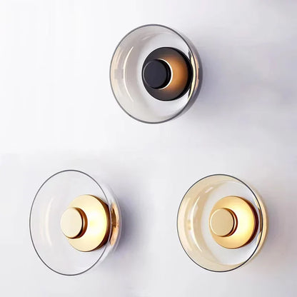 Modern Round LED Glass Wall Sconce | Nordic Decorative Light Fixture