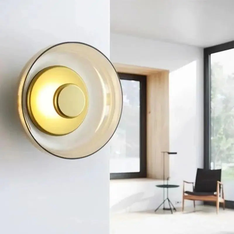 Modern Round LED Glass Wall Sconce | Nordic Decorative Light Fixture