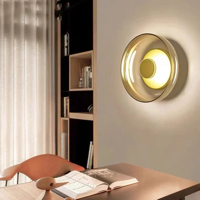 Modern Round LED Glass Wall Sconce | Nordic Decorative Light Fixture