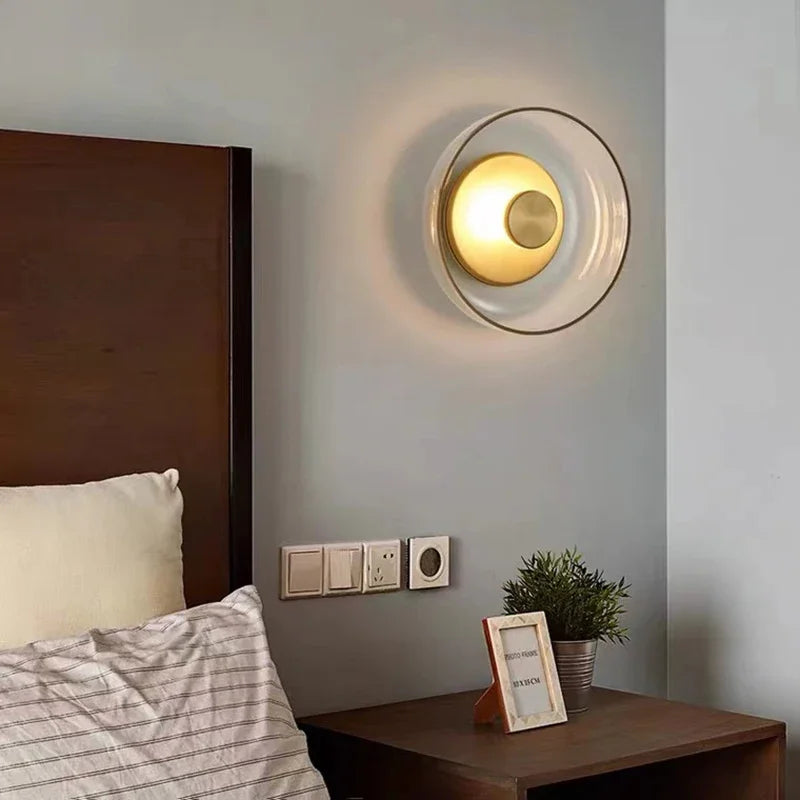 Modern Round LED Glass Wall Sconce | Nordic Decorative Light Fixture