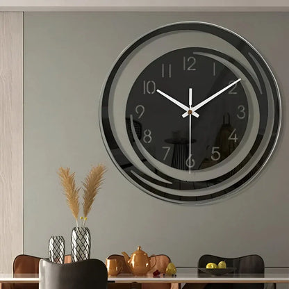 Modern Scandinavian Black Acrylic Wall Clock - Sorana Design