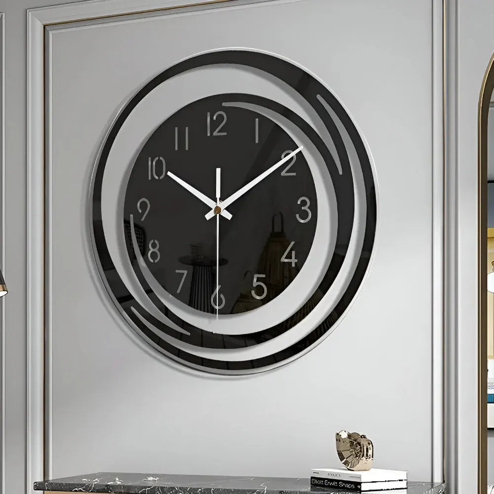Modern Scandinavian Black Acrylic Wall Clock - Sorana Design