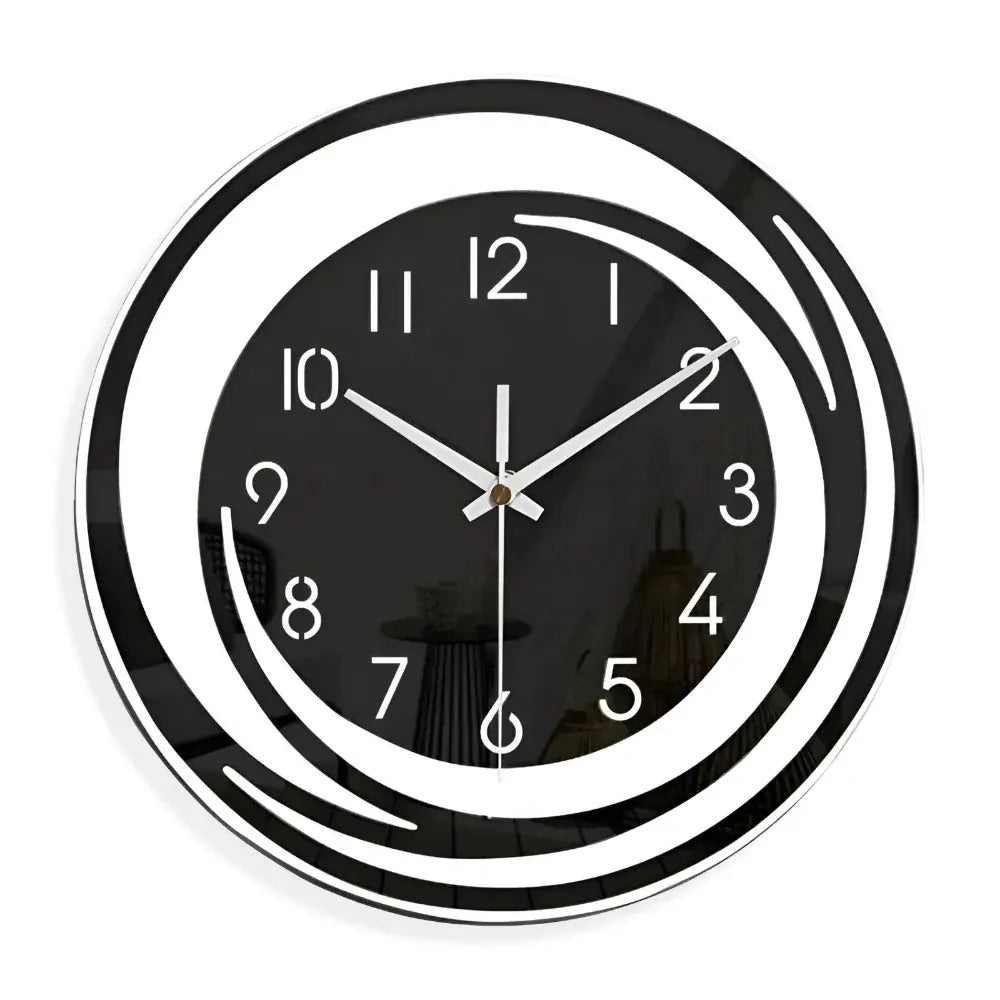 Modern Scandinavian Black Acrylic Wall Clock - Sorana Design