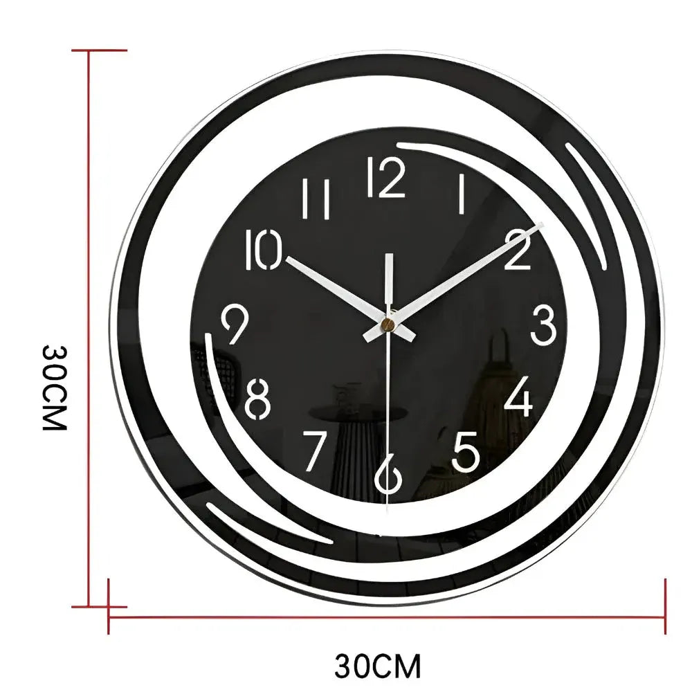 Modern Scandinavian Black Acrylic Wall Clock - Sorana Design