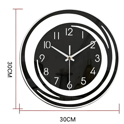 Modern Scandinavian Black Acrylic Wall Clock - Sorana Design