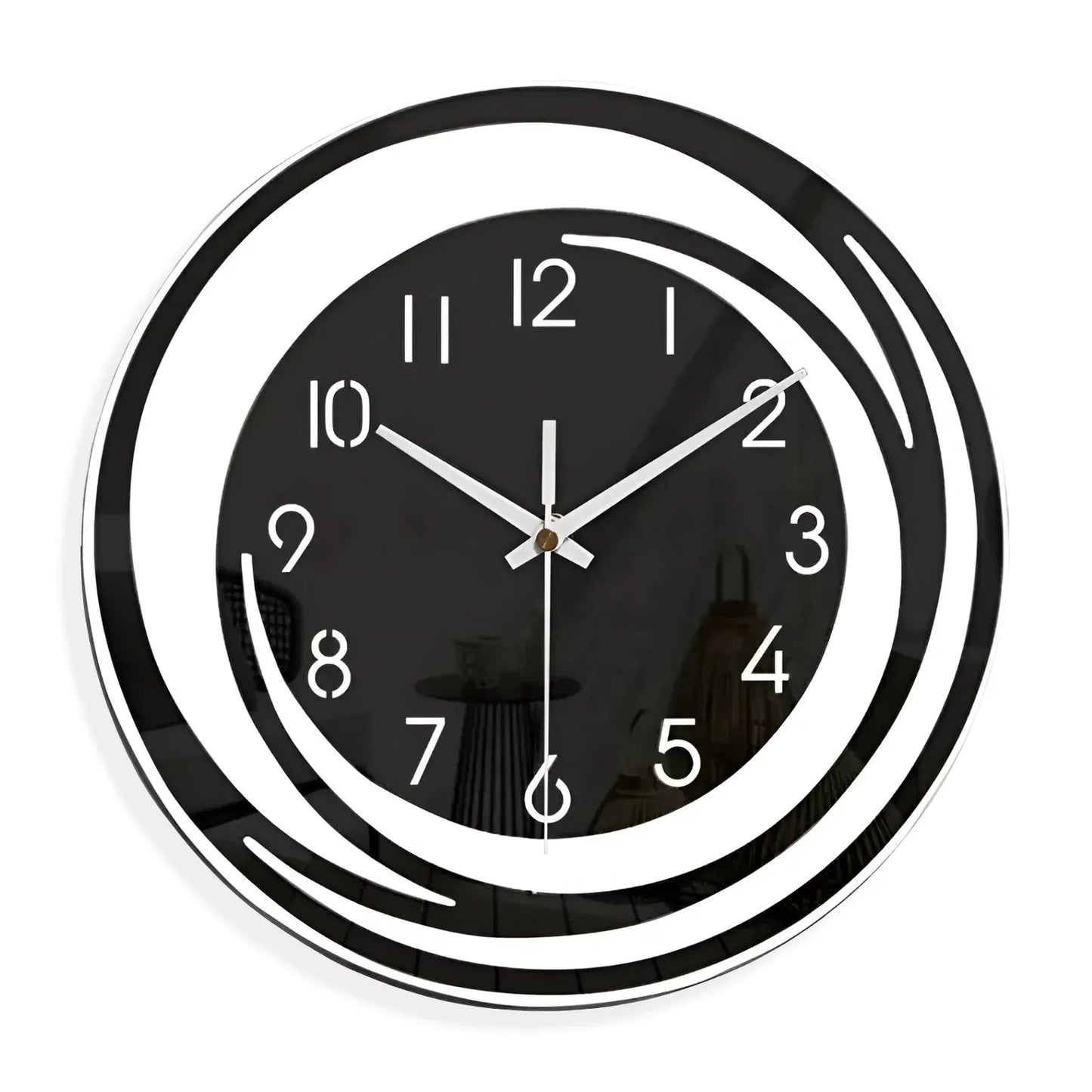 Modern Scandinavian Black Acrylic Wall Clock - Sorana Design