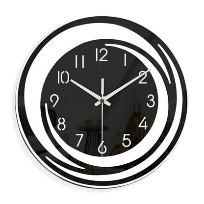 Modern Scandinavian Black Acrylic Wall Clock - Sorana Design