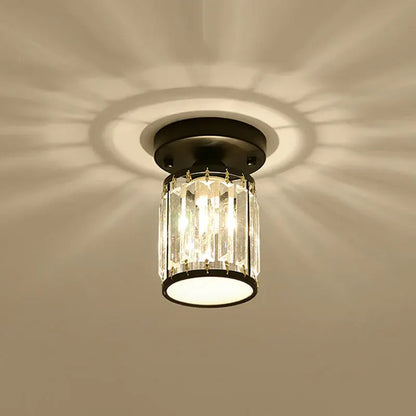 Modern Semi-Flush Crystal Ceiling Light for Entryway Decor