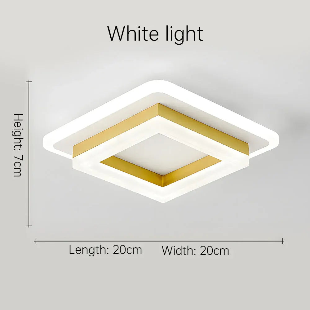 Modern Square LED Flush Mount Ceiling Fixture