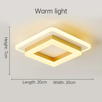 Modern Square LED Flush Mount Ceiling Fixture