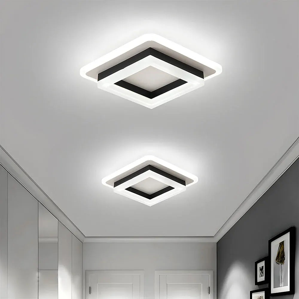 Modern Square LED Flush Mount Ceiling Fixture