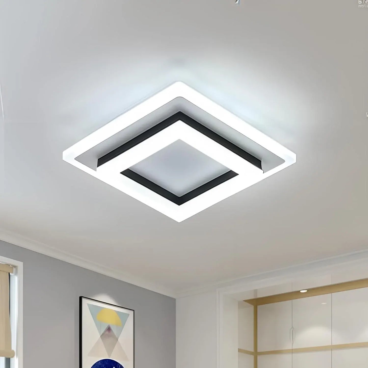Modern Square LED Flush Mount Ceiling Fixture