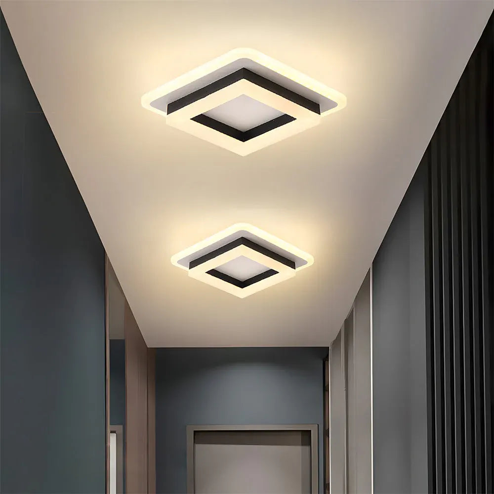 Modern Square LED Flush Mount Ceiling Fixture