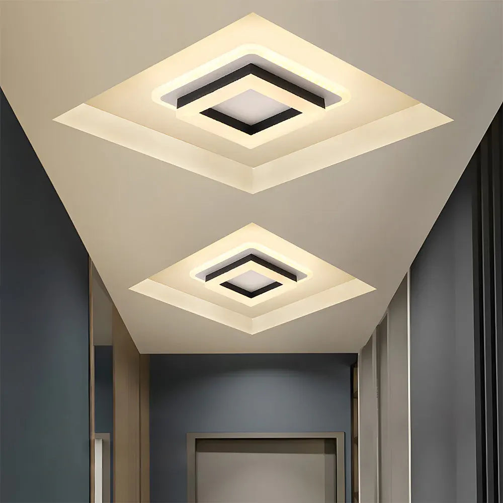 Modern Square LED Flush Mount Ceiling Fixture