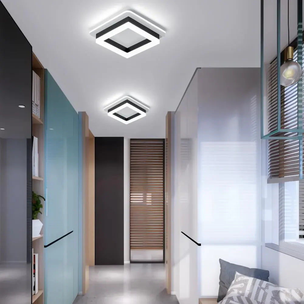 Modern Square LED Flush Mount Ceiling Fixture