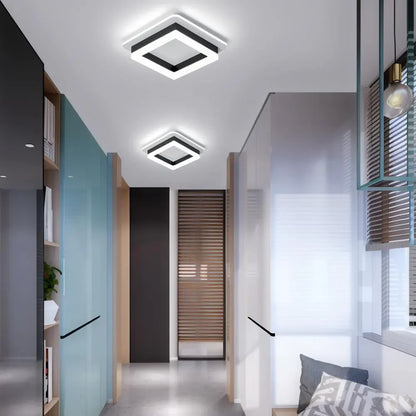 Modern Square LED Flush Mount Ceiling Fixture