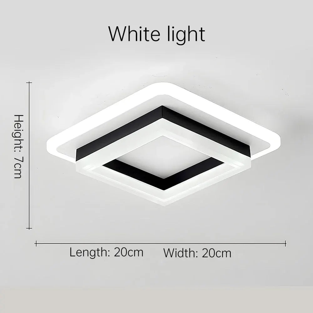 Modern Square LED Flush Mount Ceiling Fixture