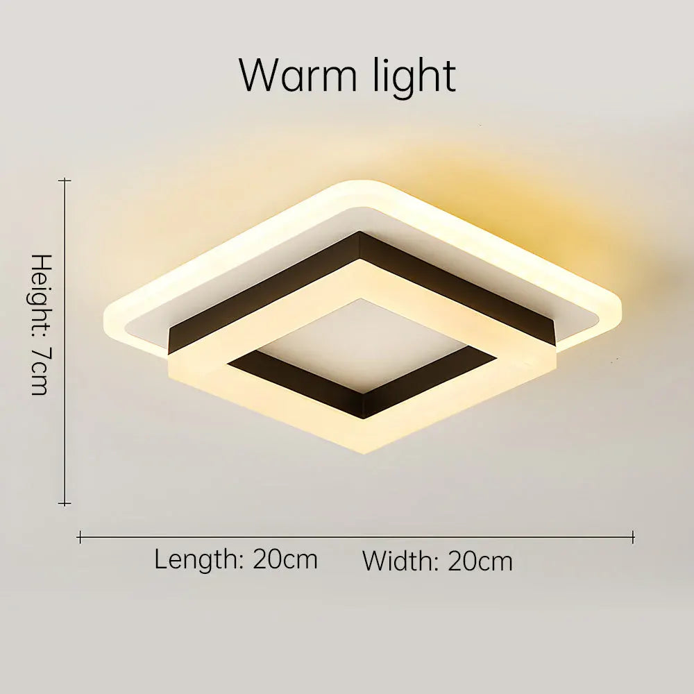 Modern Square LED Flush Mount Ceiling Fixture