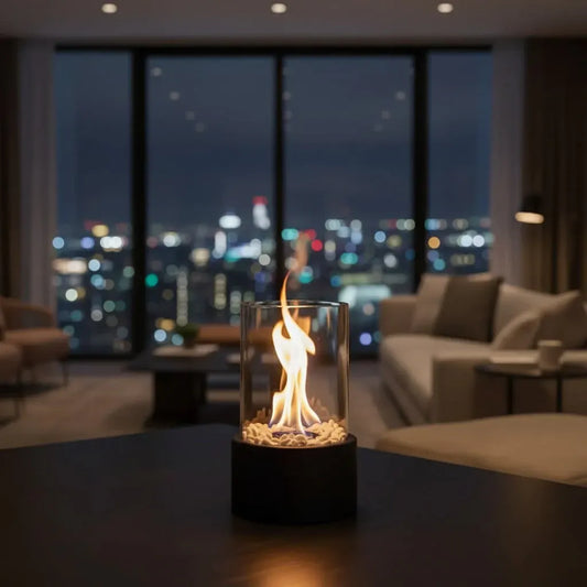 Modern Tabletop Fireplace for Indoor Outdoor Home Decor