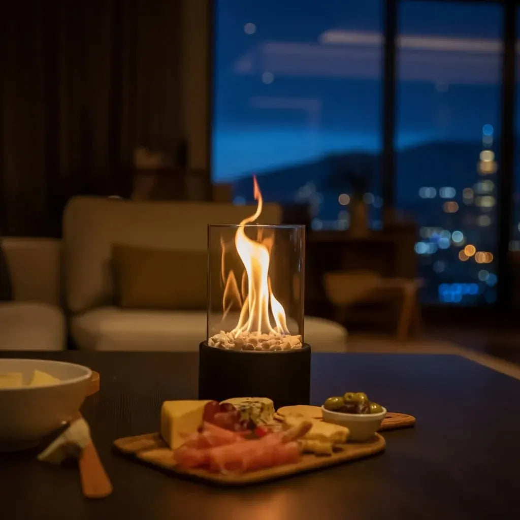 Modern Tabletop Fireplace for Indoor Outdoor Home Decor