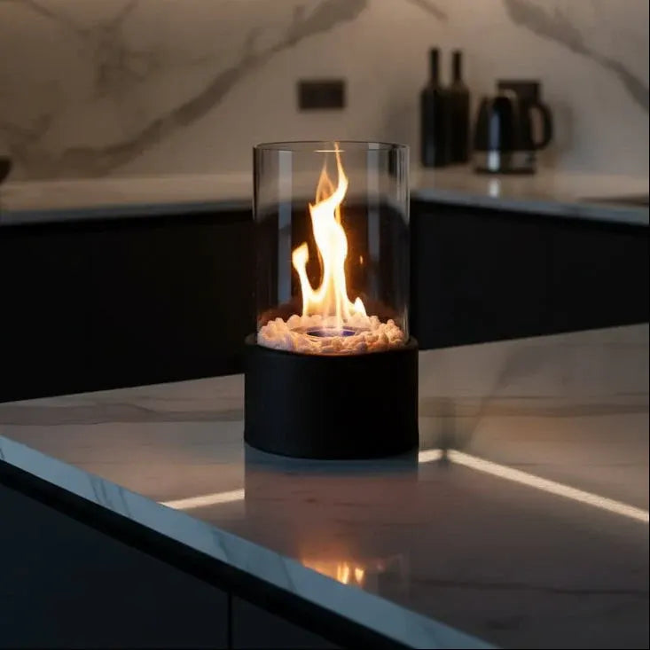 Modern Tabletop Fireplace for Indoor Outdoor Home Decor